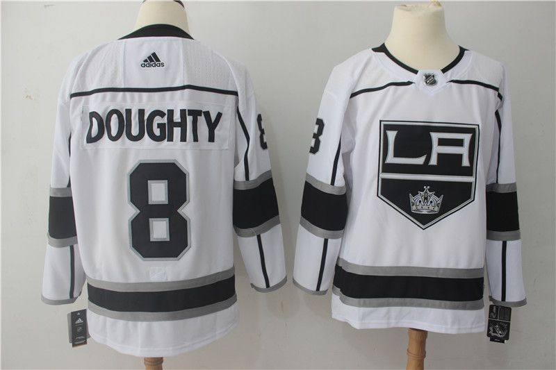 Men Los Angeles Kings #8 Doughty white Adidas Hockey Stitched NHL Jerseys